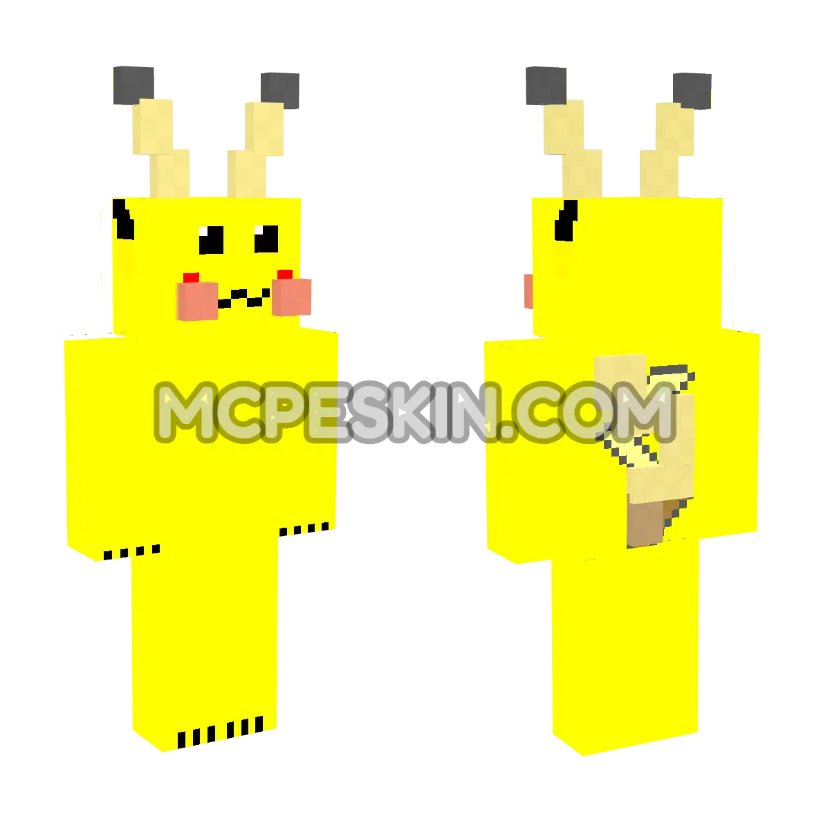 Pikachu 4D Minecraft Bedrock skin