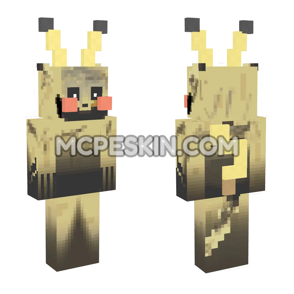 Pikachu Pokemon 4D Minecraft Bedrock skin