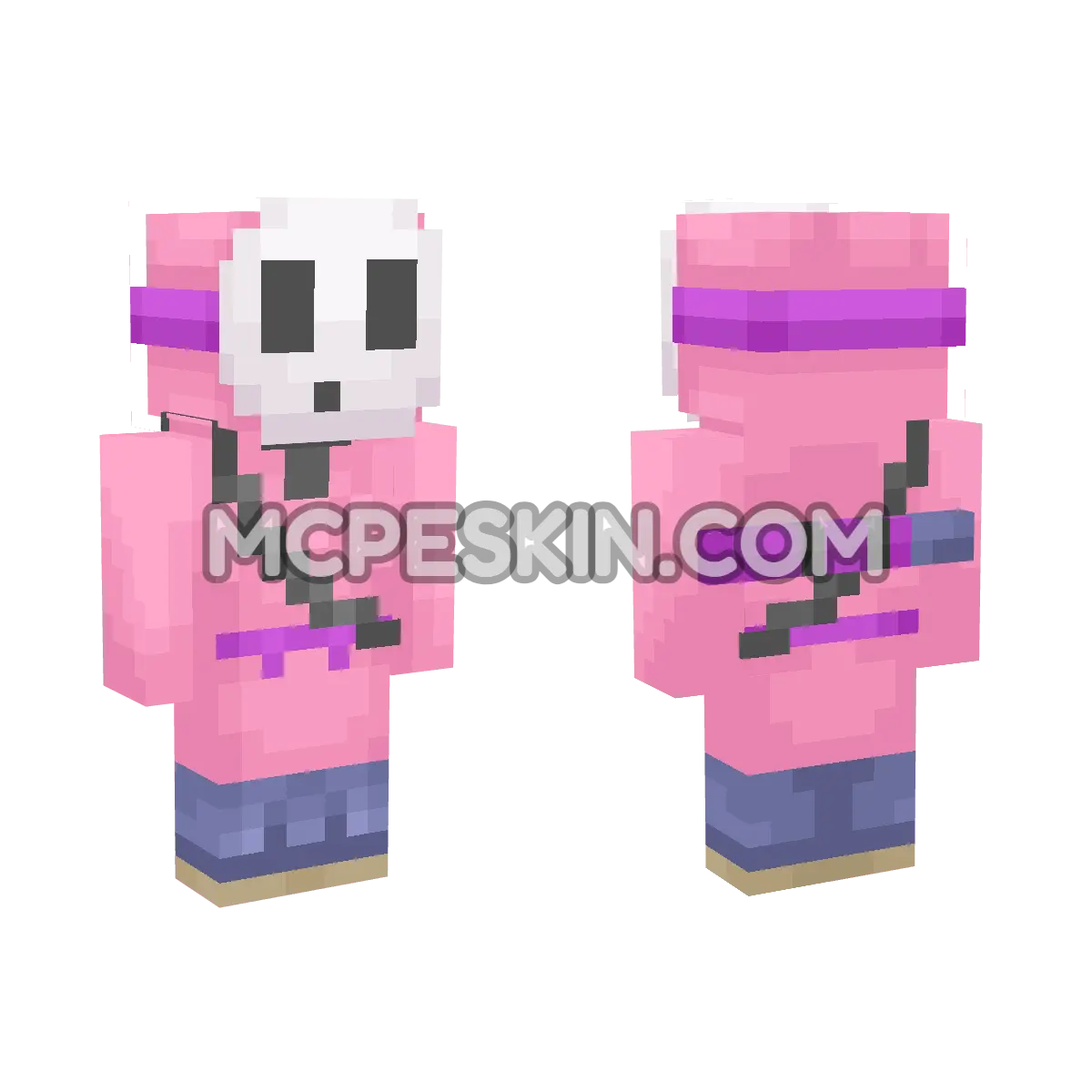 Pink Shy Guy (Ninja) 4D Minecraft Bedrock skin