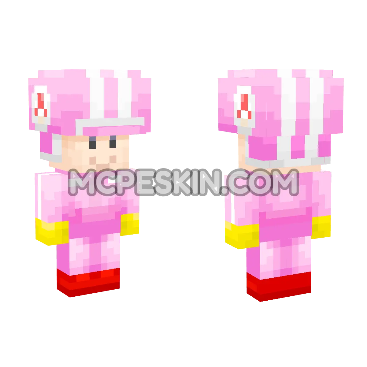 Pink Toad (Pit Crew) 4D Minecraft Bedrock skin