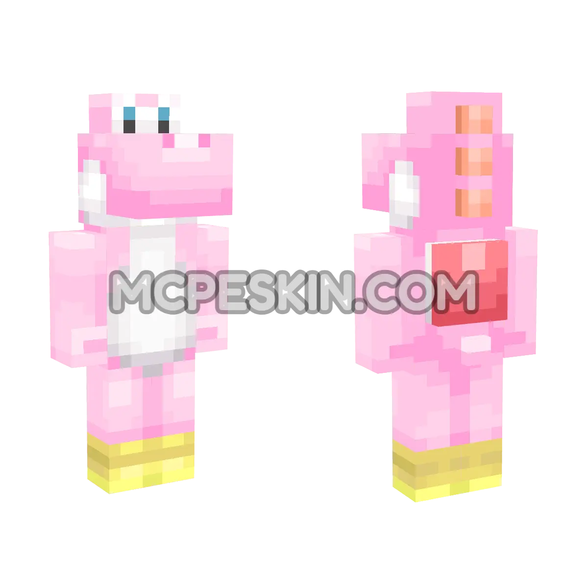Pink Yoshi 4D Minecraft Bedrock skin