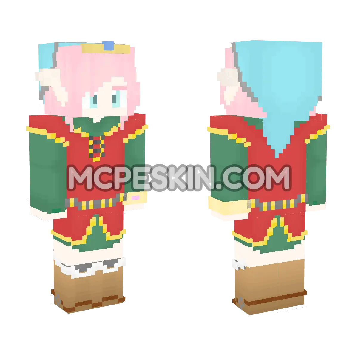 Pink Zelda 4D Minecraft Bedrock skin