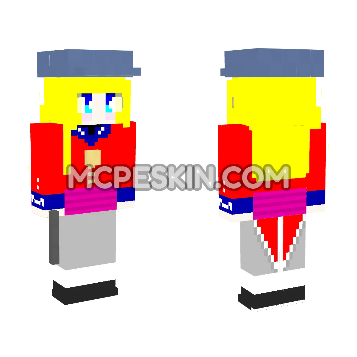 Police Girl 4D Minecraft Bedrock skin