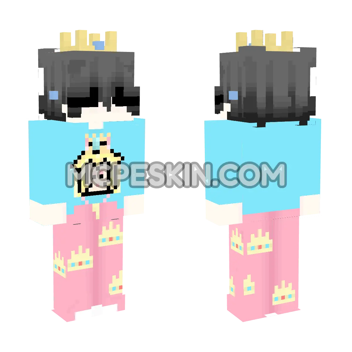 Princess Peach 12 4D Minecraft Bedrock skin