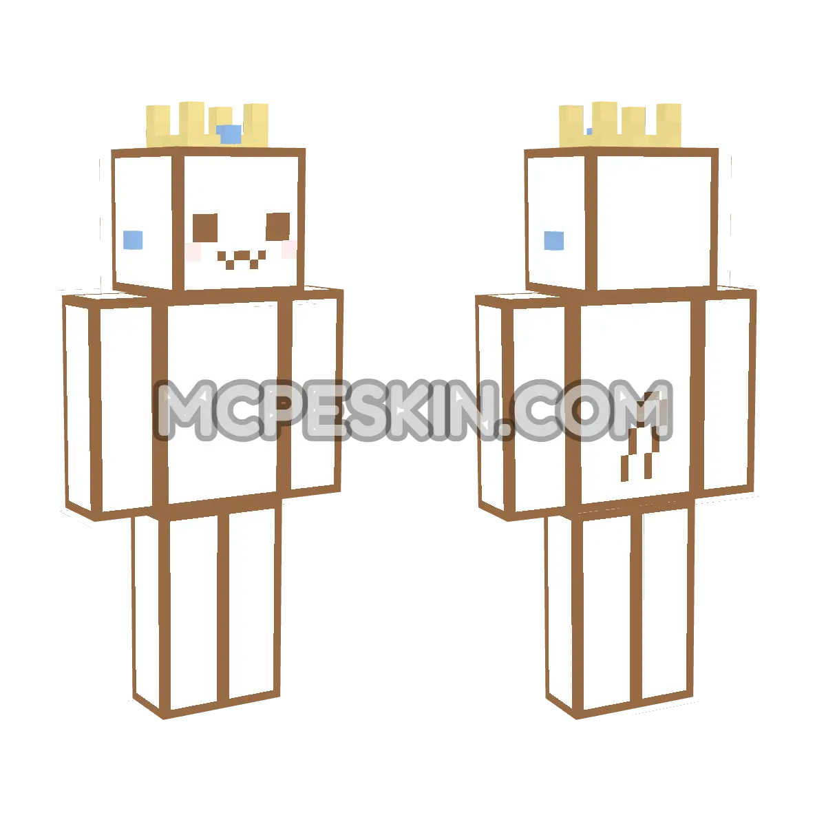 Princess Peach 6 4D Minecraft Bedrock skin