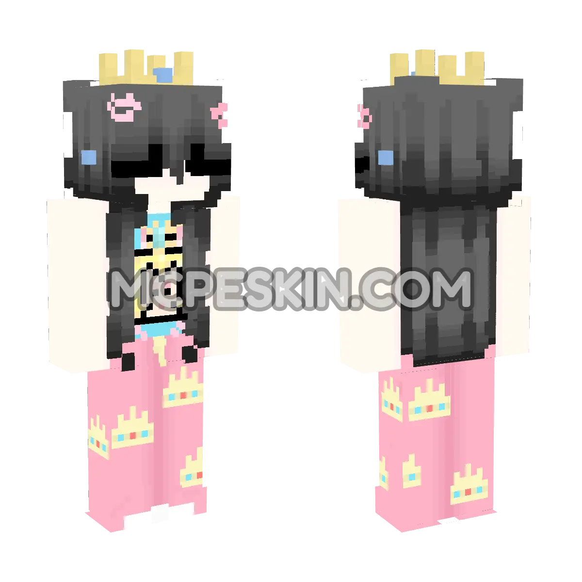 Princess Peach 9 4D Minecraft Bedrock skin