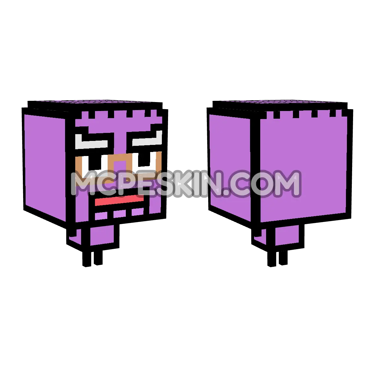 Purple Fronk 4D Minecraft Bedrock skin