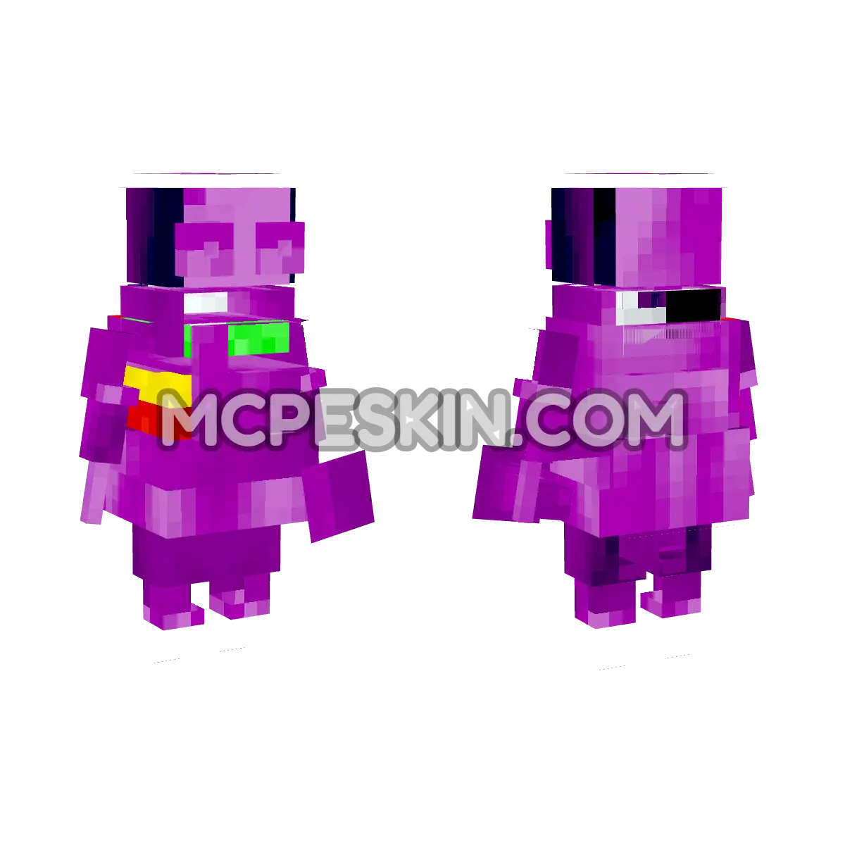 Purple REPO with Lamp 4D Minecraft Bedrock skin