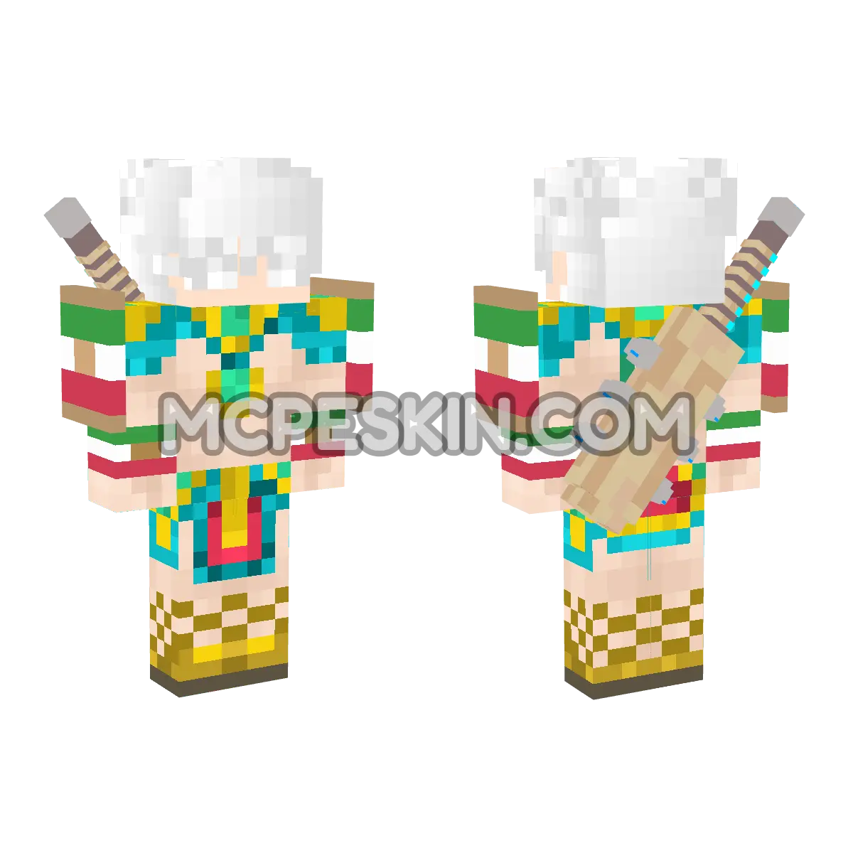 Quetzalcoatl Blanco 4D Minecraft Bedrock skin