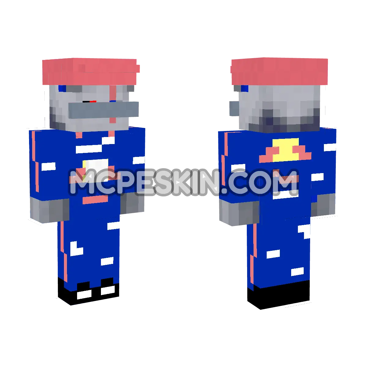 Racer Red Suit 4D Minecraft Bedrock skin