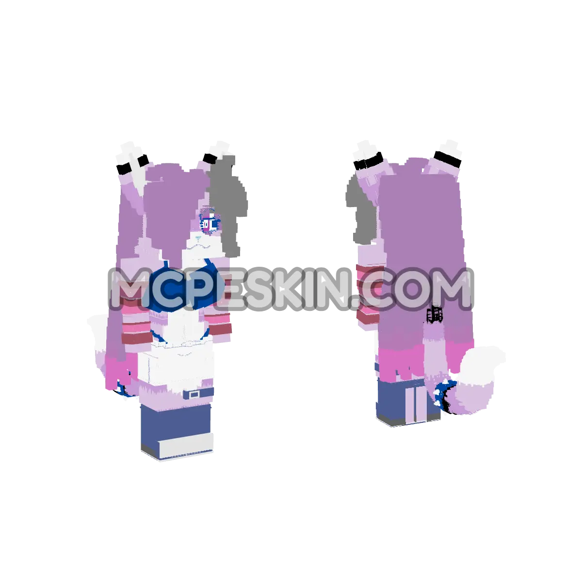 Raiden Wolf 4D Minecraft Bedrock skin