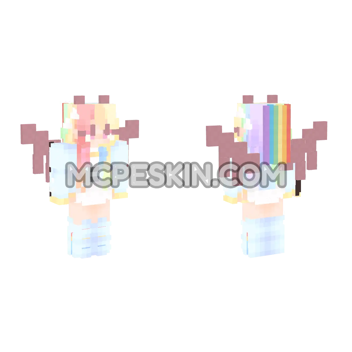 Rainbow Dash 2 4D Minecraft Bedrock skin