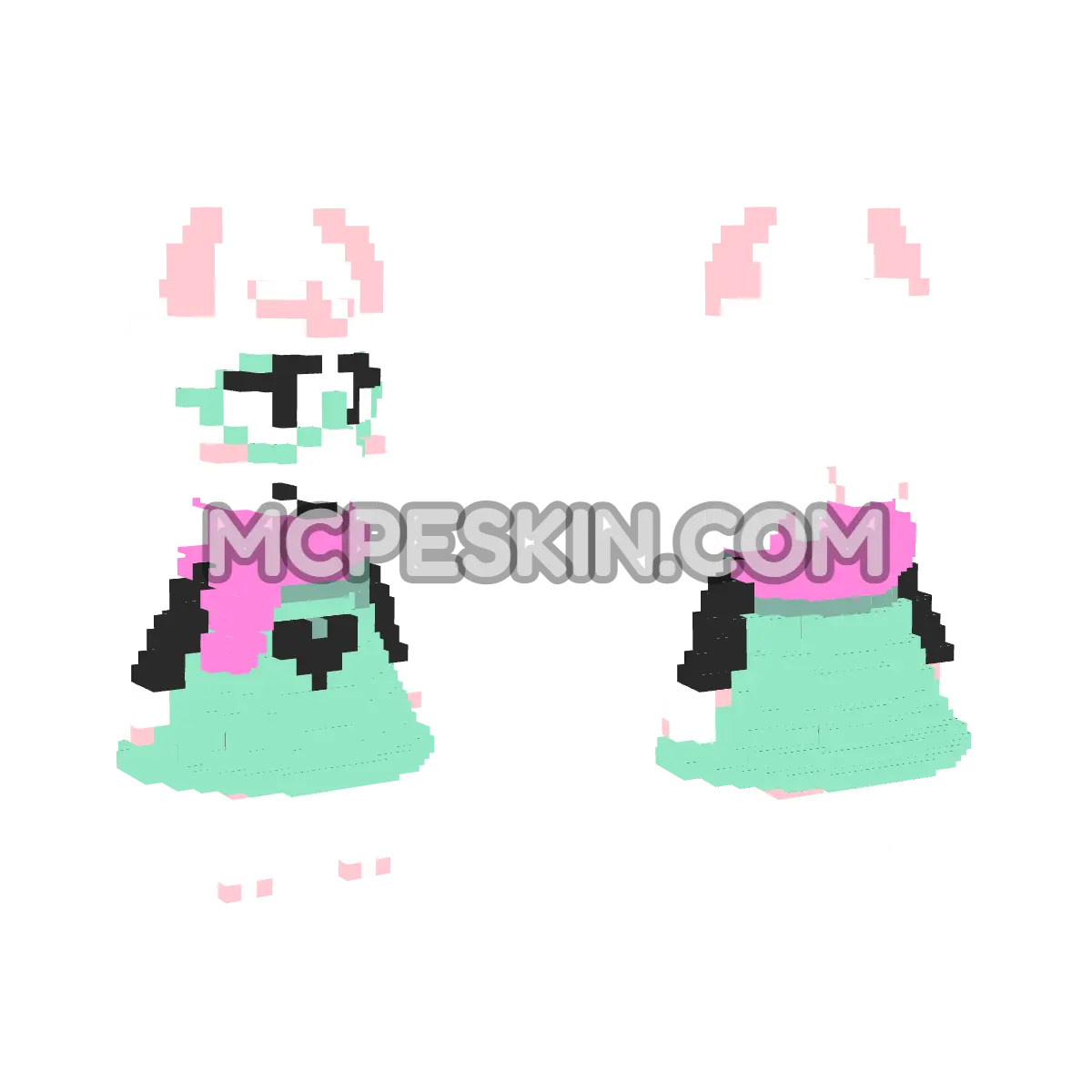 Ralsei 4D Minecraft Bedrock skin