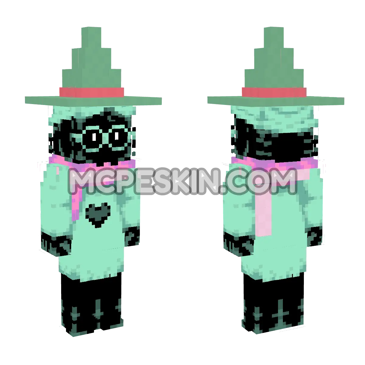 Ralsei Hat Deltarune 4D Minecraft Bedrock skin