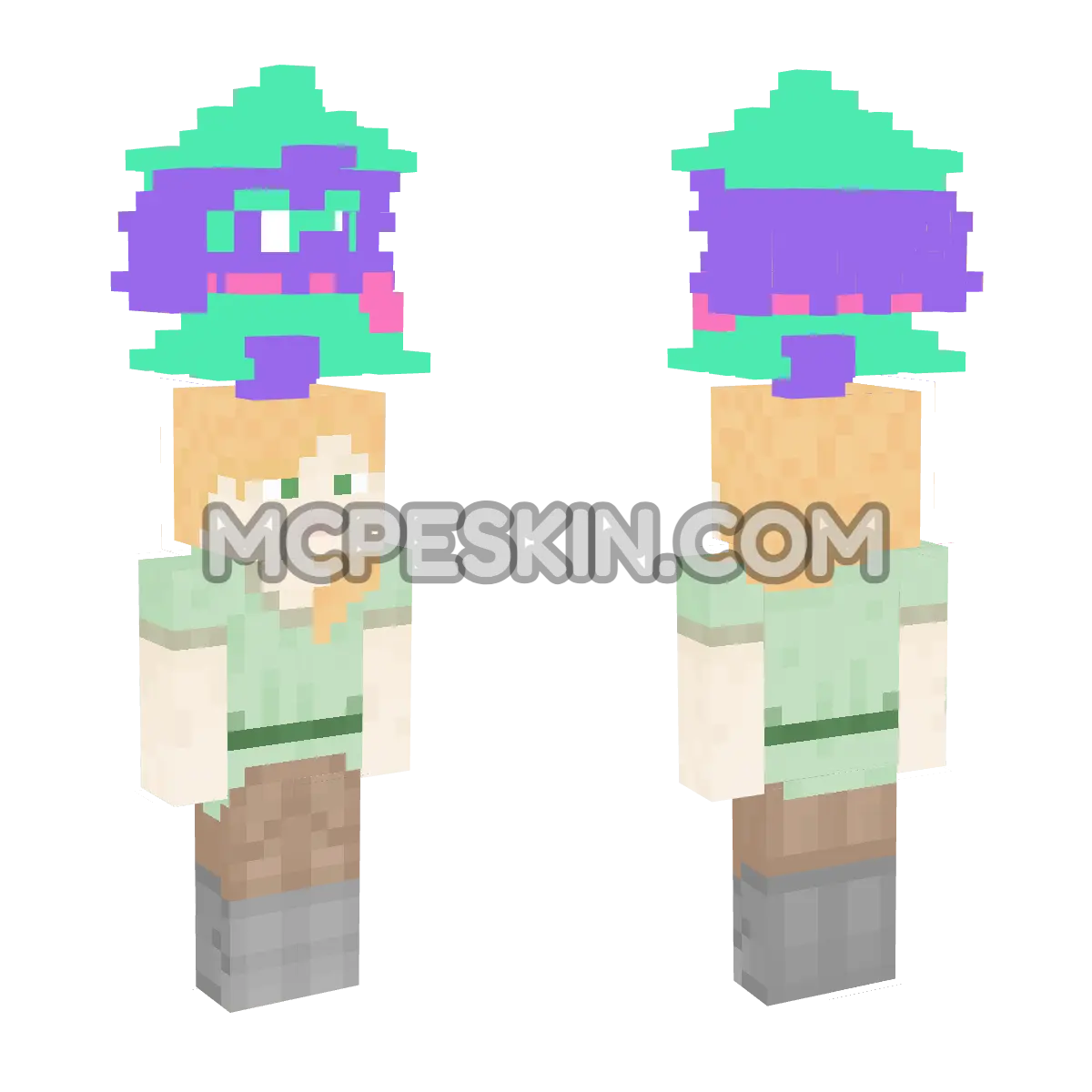 Ralsei (VideoGame) 4D Minecraft Bedrock skin