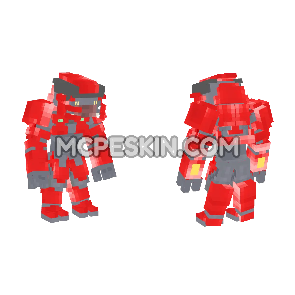 Red Elite 4D Minecraft Bedrock skin