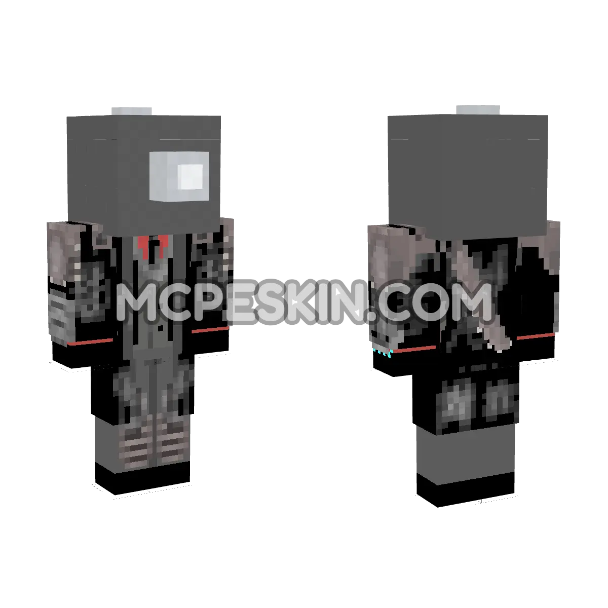 Red Suit Large Cameraman 4D Minecraft Bedrock skin