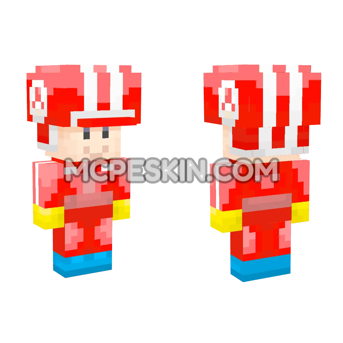 Red Toad (Pit Crew) 4D Minecraft Bedrock skin