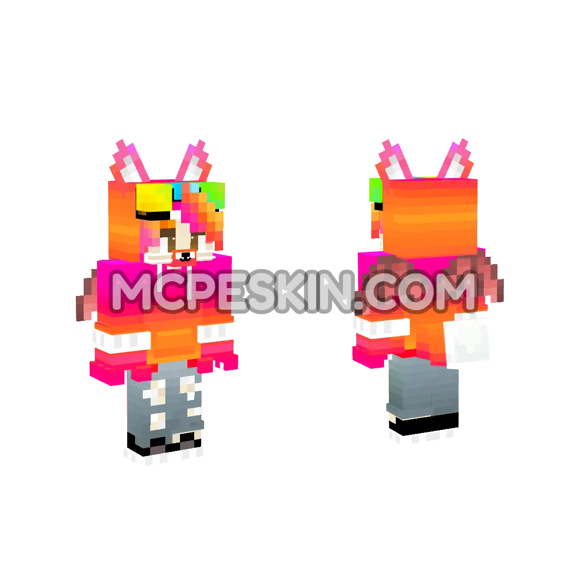 RED Yael 4D Minecraft Bedrock skin