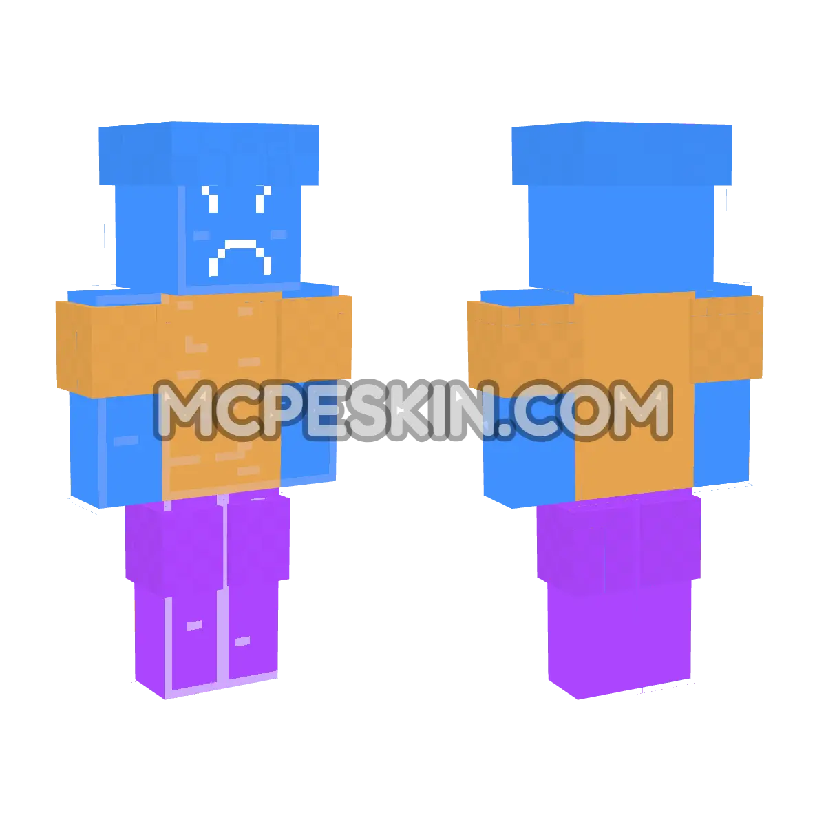 Roblox Noob 15 4D Minecraft Bedrock skin
