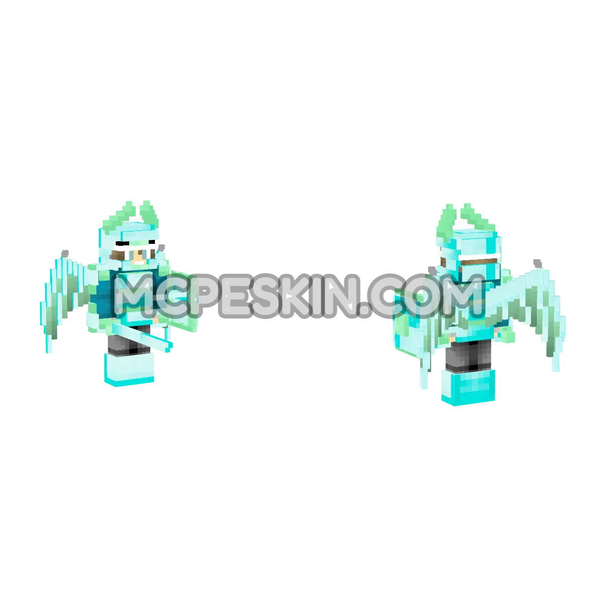Samurai De Diamante 4D Minecraft Bedrock skin