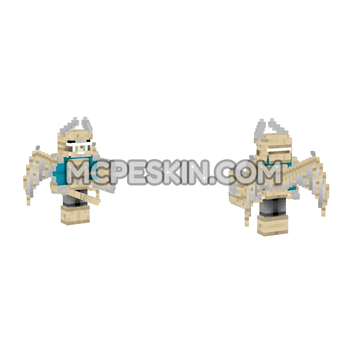 Samurai De Madera 4D Minecraft Bedrock skin