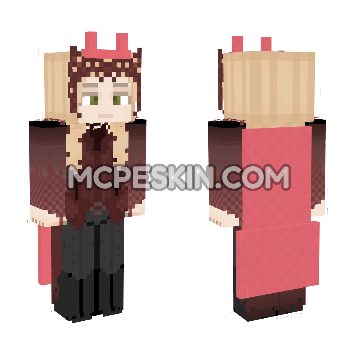 Scarlet Witch 14 4D Minecraft Bedrock skin
