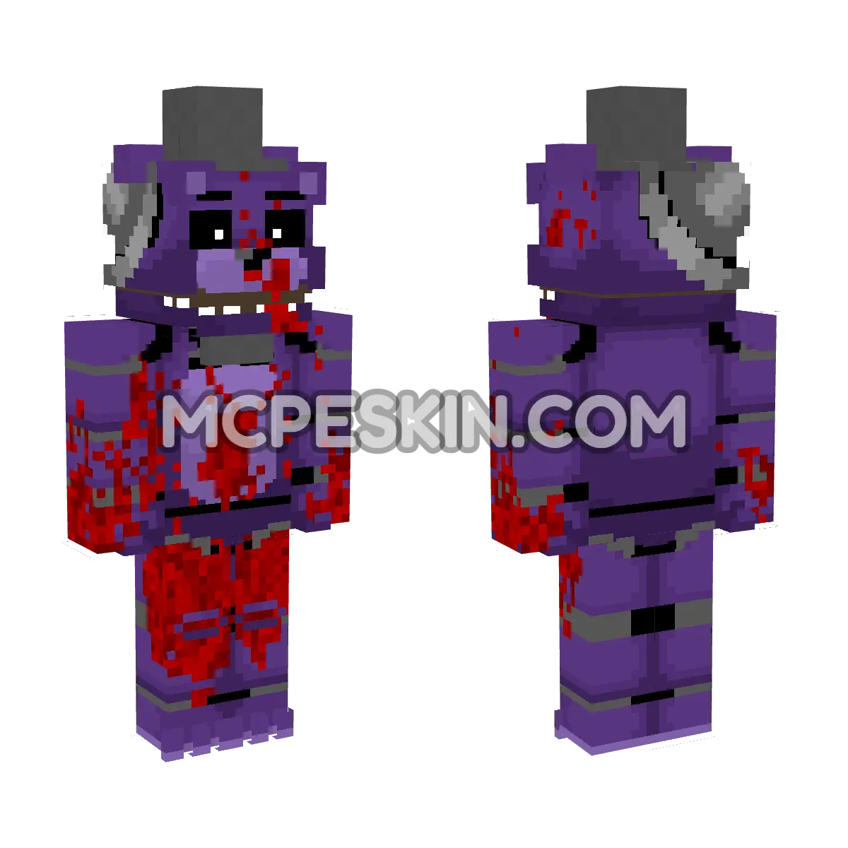 Shadow Freddy Fazbear 4D Minecraft Bedrock skin