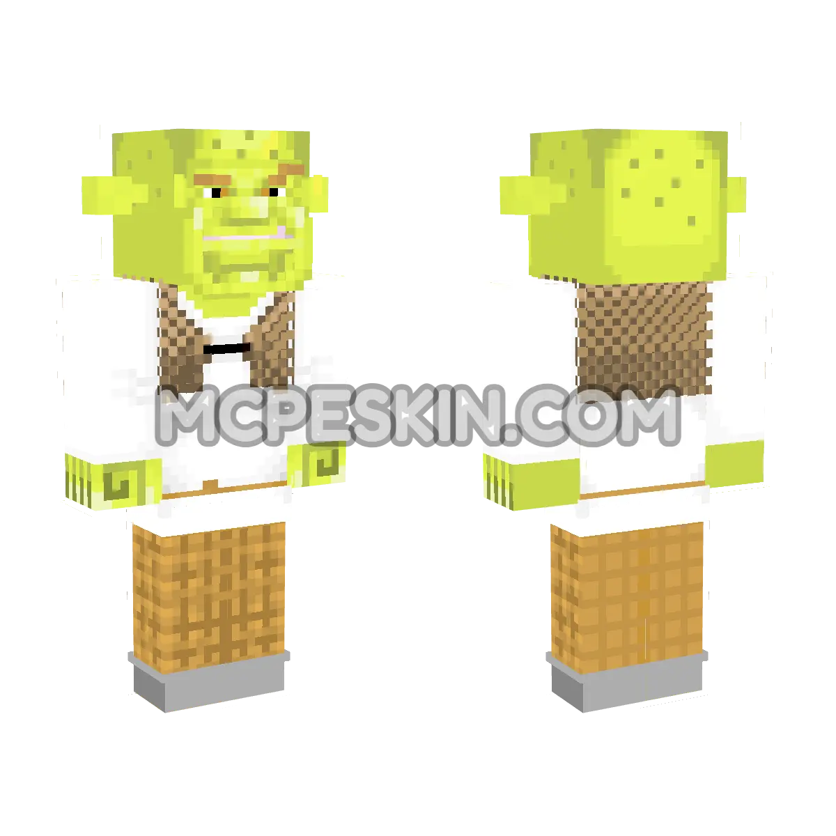 Shrek 11 4D Minecraft Bedrock skin