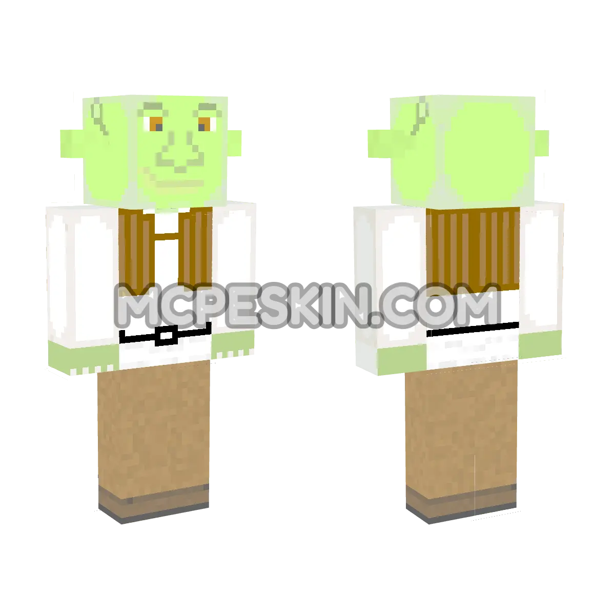 Shrek 13 4D Minecraft Bedrock skin