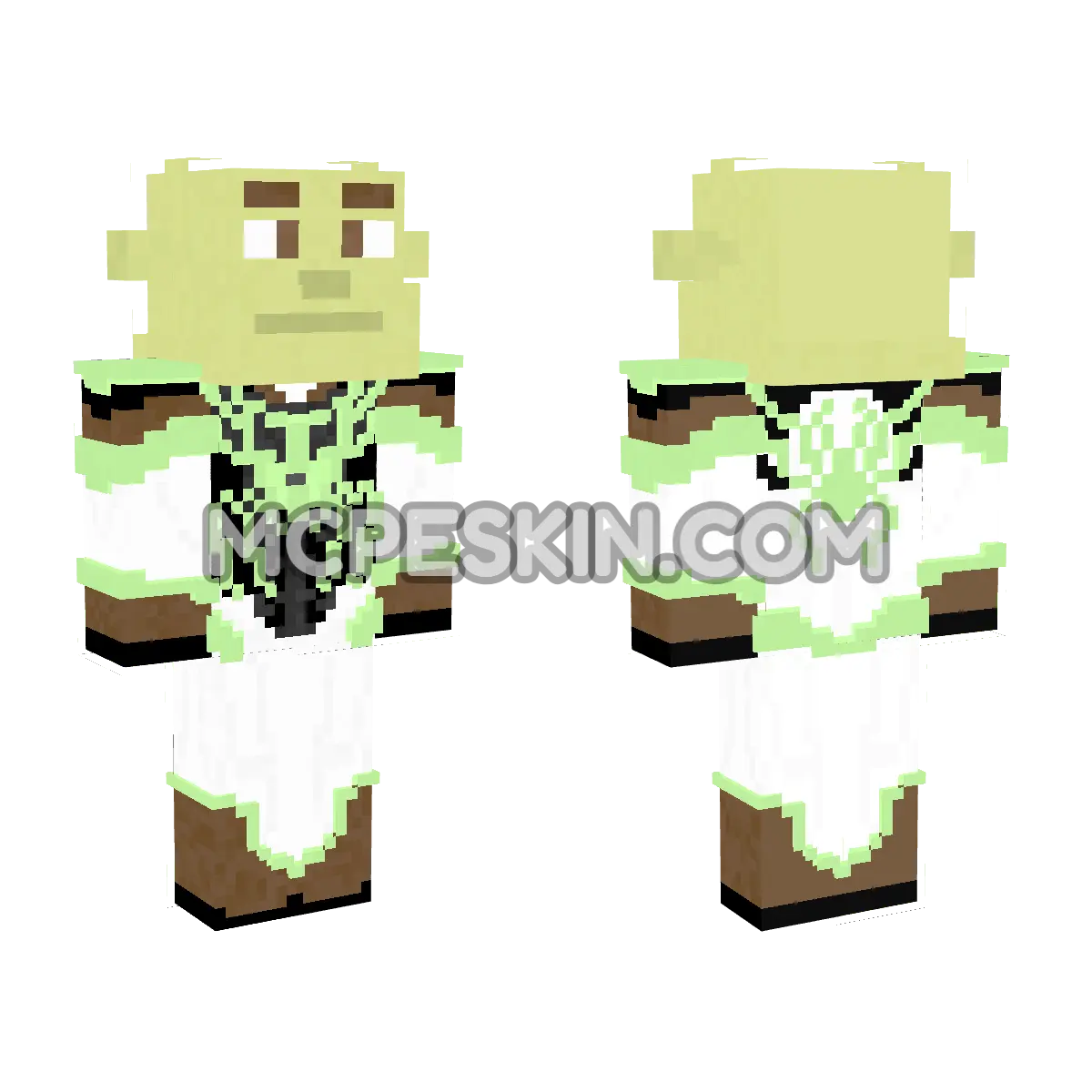 Shrek 14 4D Minecraft Bedrock skin