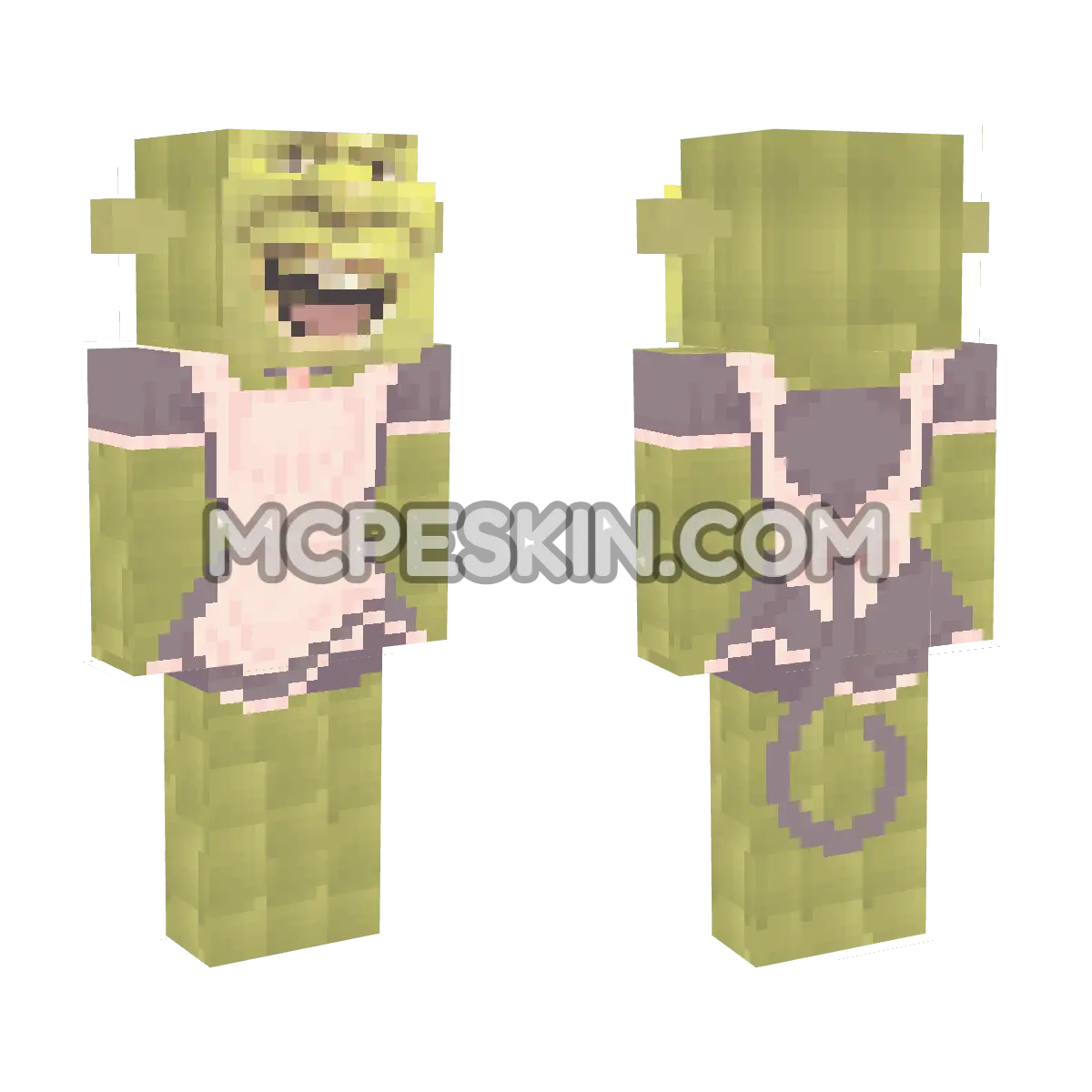 Shrek 2 4D Minecraft Bedrock skin