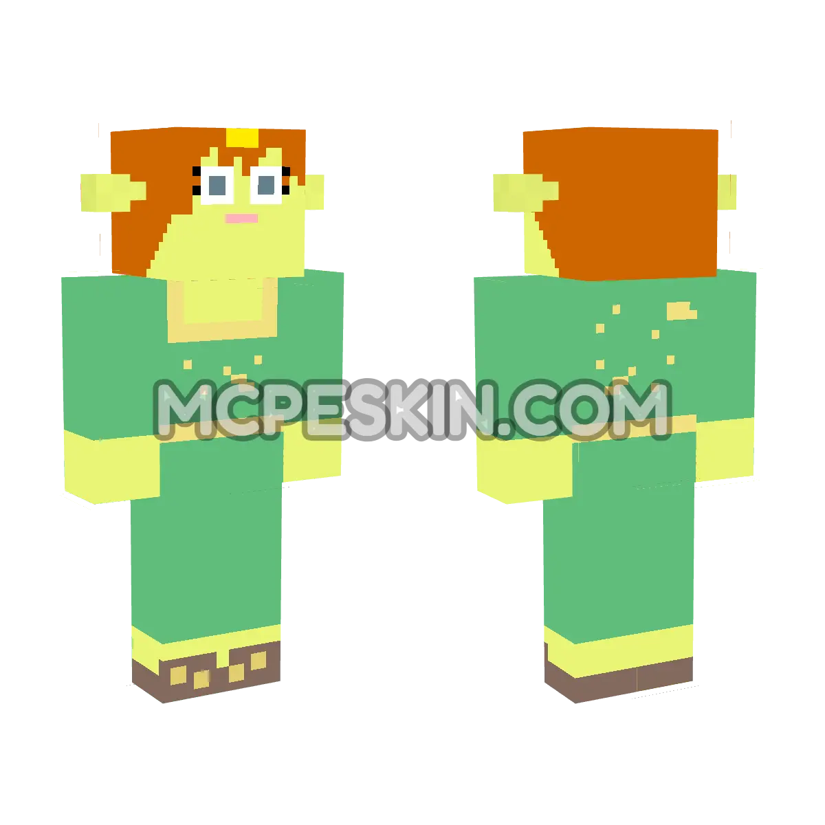 Shrek 2001 2 4D Minecraft Bedrock skin