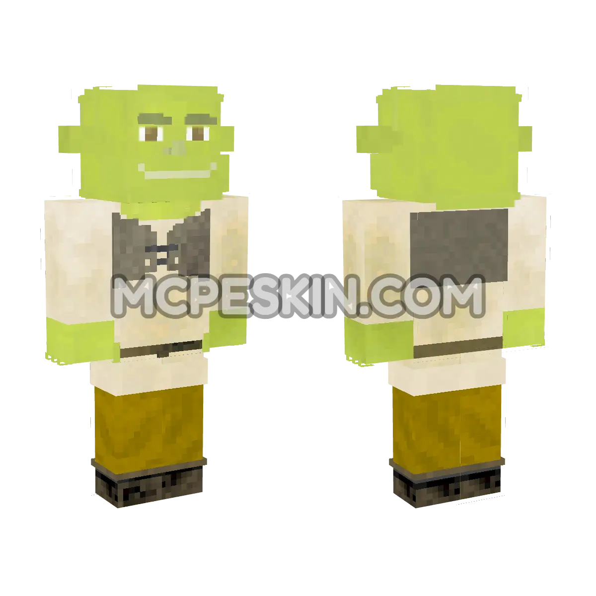 Shrek 4 4D Minecraft Bedrock skin