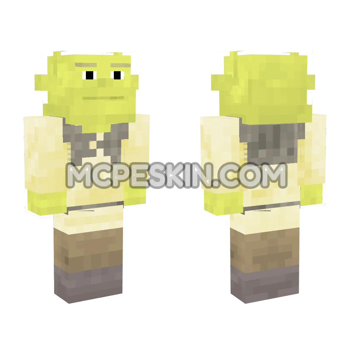 Shrek 5 4D Minecraft Bedrock skin