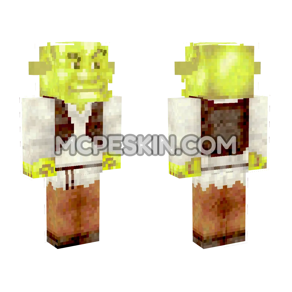 Shrek 8 4D Minecraft Bedrock skin
