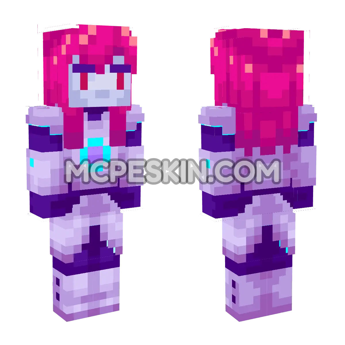 Silver 4D Minecraft Bedrock skin