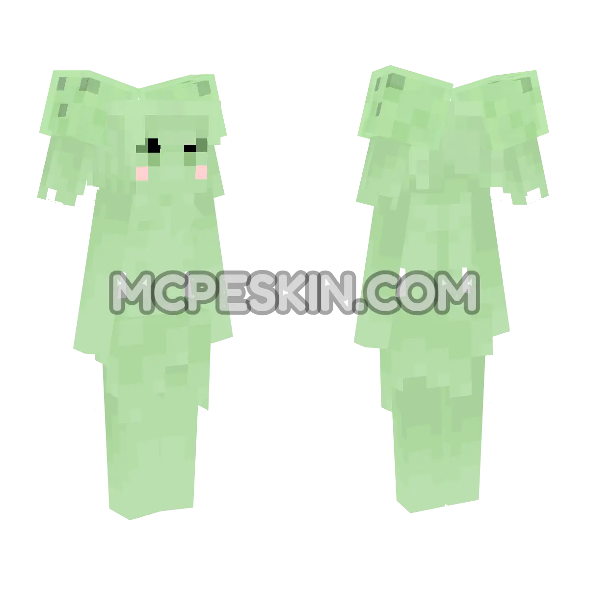 Slime Girl 4D Minecraft Bedrock skin