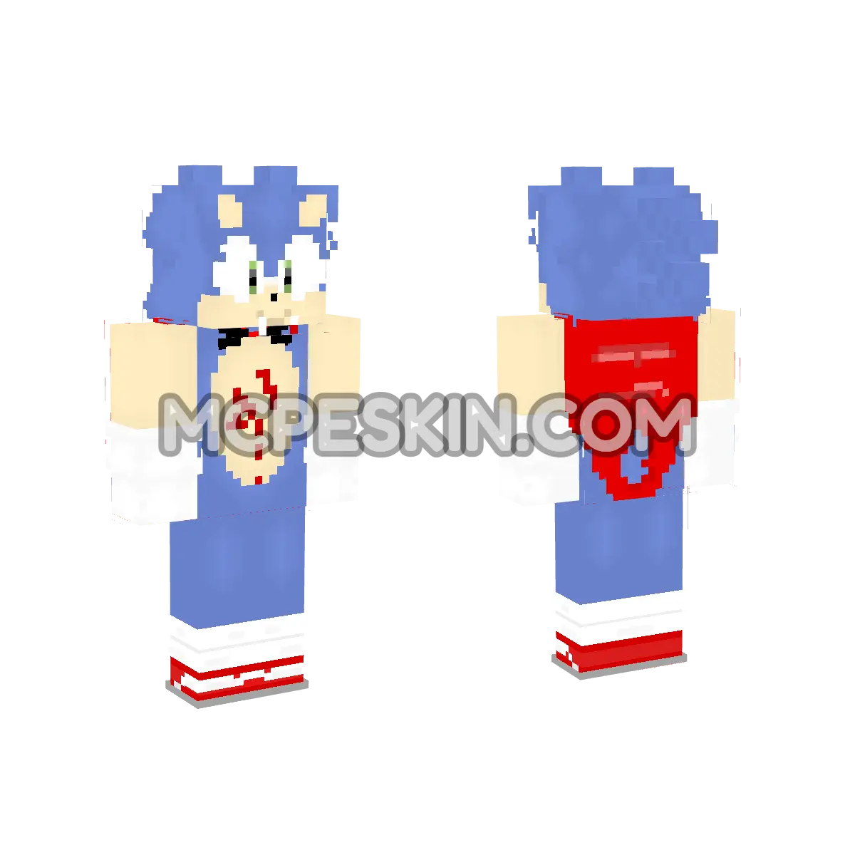 Sonic 10 4D Minecraft Bedrock skin