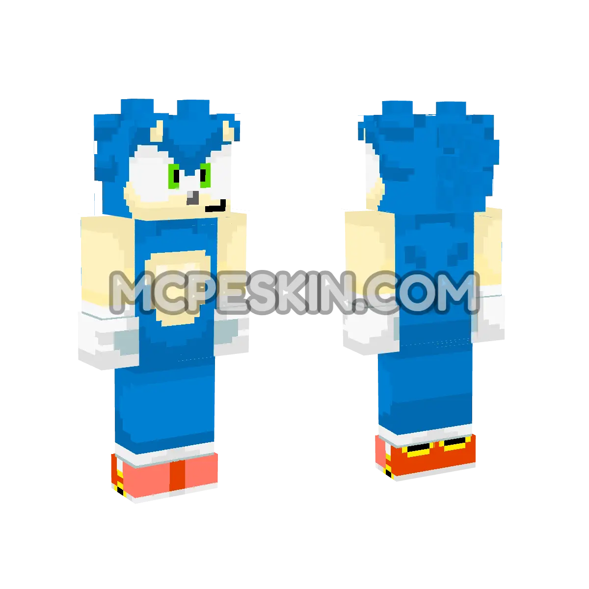 Sonic 11 4D Minecraft Bedrock skin