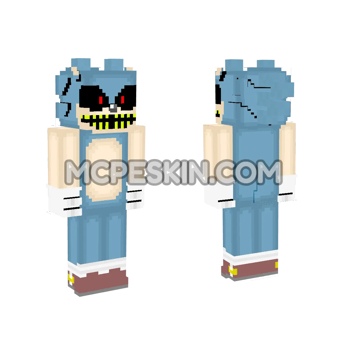 Sonic Exe 4D Minecraft Bedrock skin