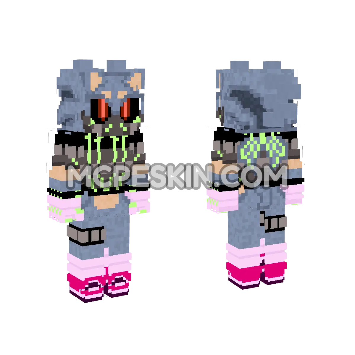 Sonic Exe Version 4D Minecraft Bedrock skin