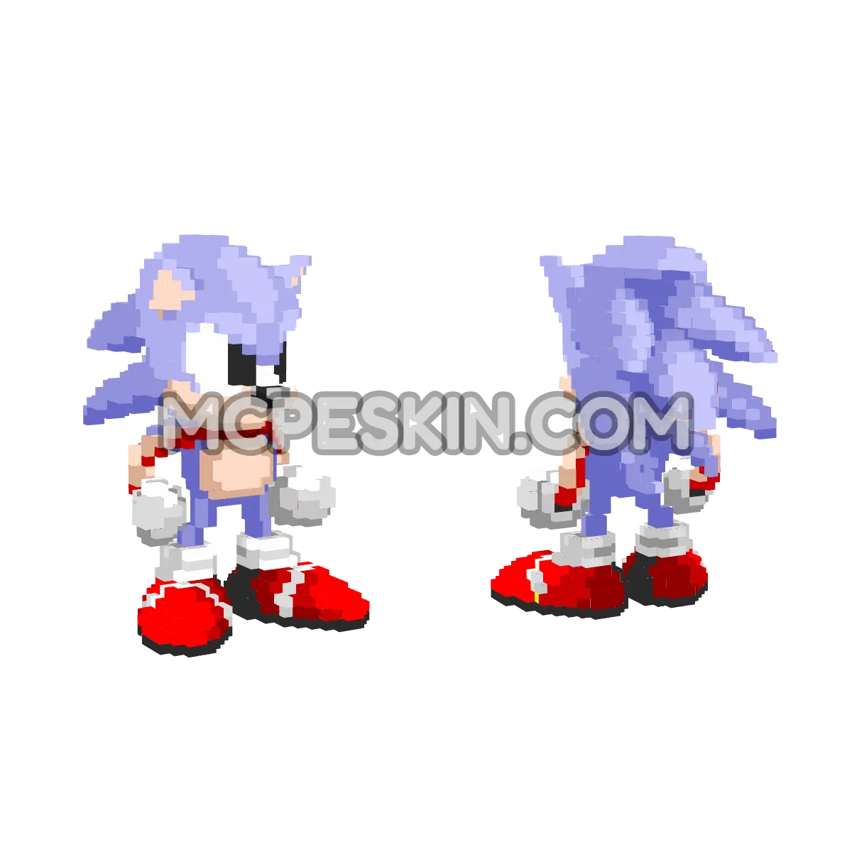 Sonic 4D Minecraft Bedrock skin