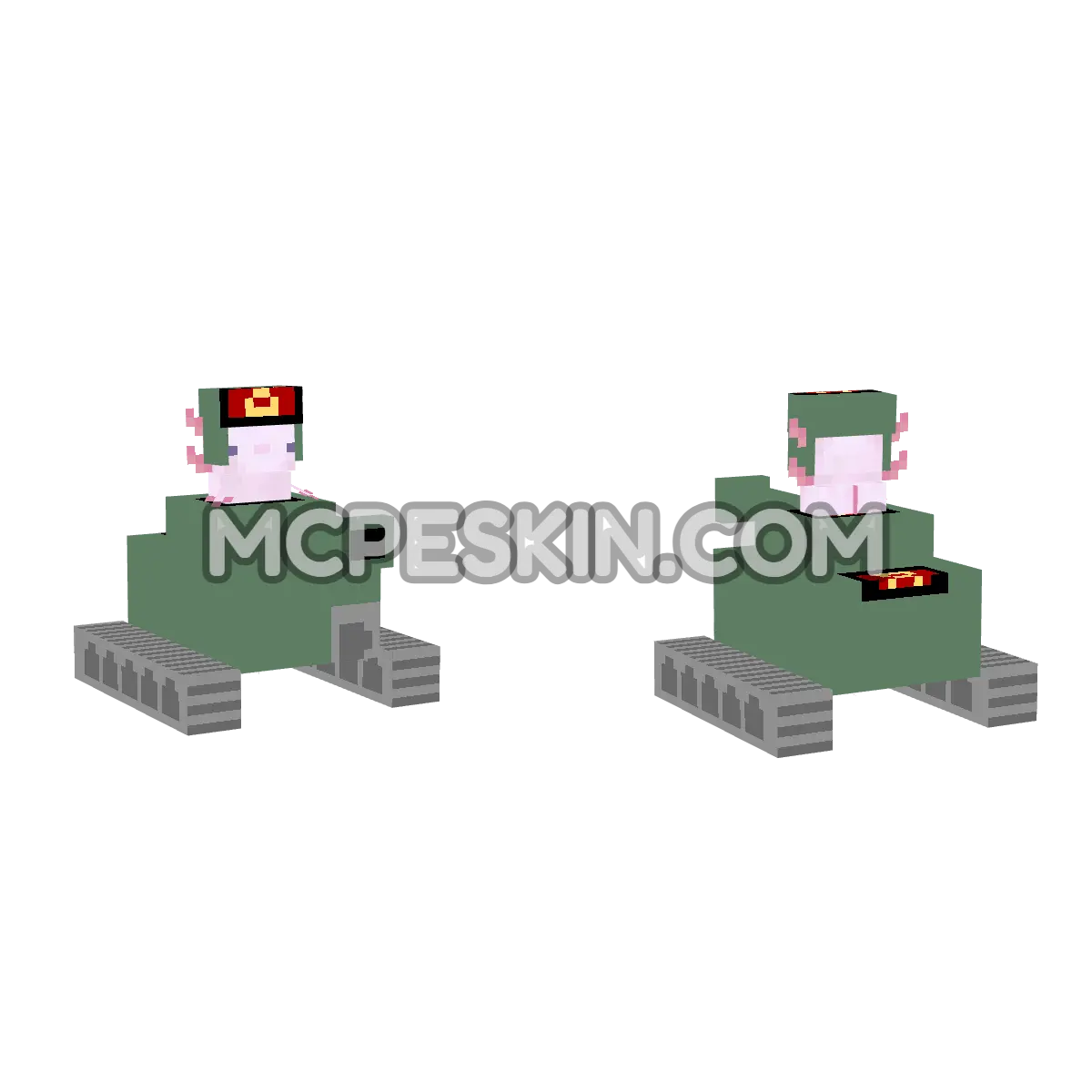 Soviet Axolot 4D Minecraft Bedrock skin