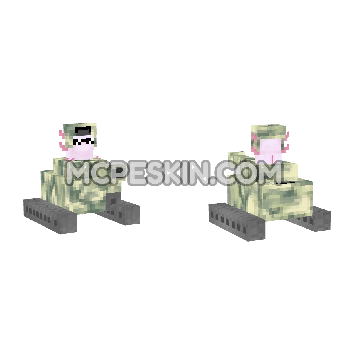 SovietAxolot 4D Minecraft Bedrock skin
