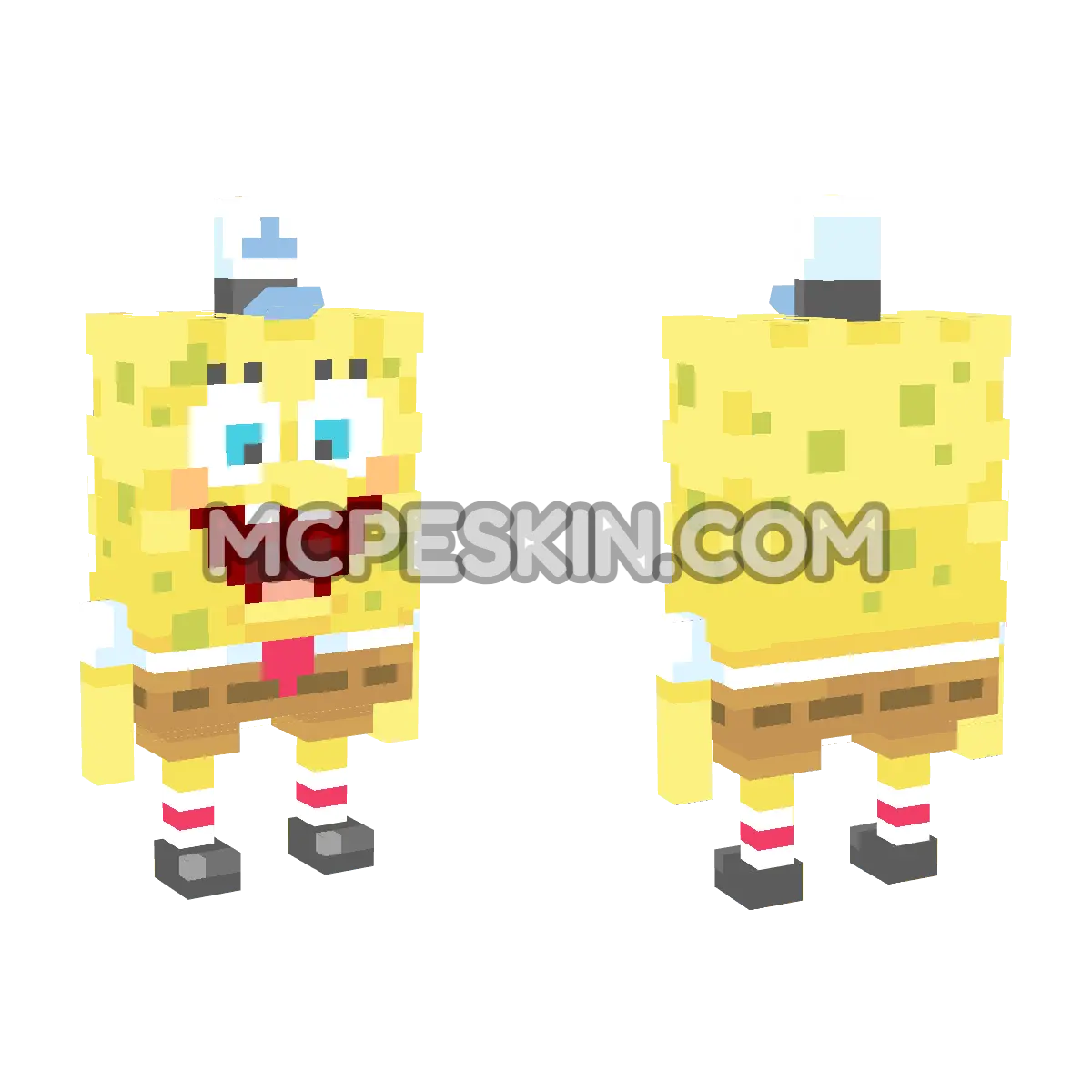 spongebob_krusty_krab 4D Minecraft Bedrock skin