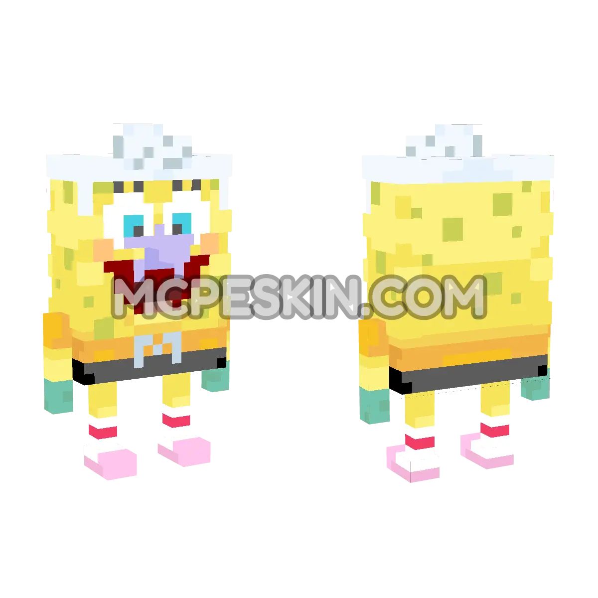spongebob_mermaid_man 4D Minecraft Bedrock skin