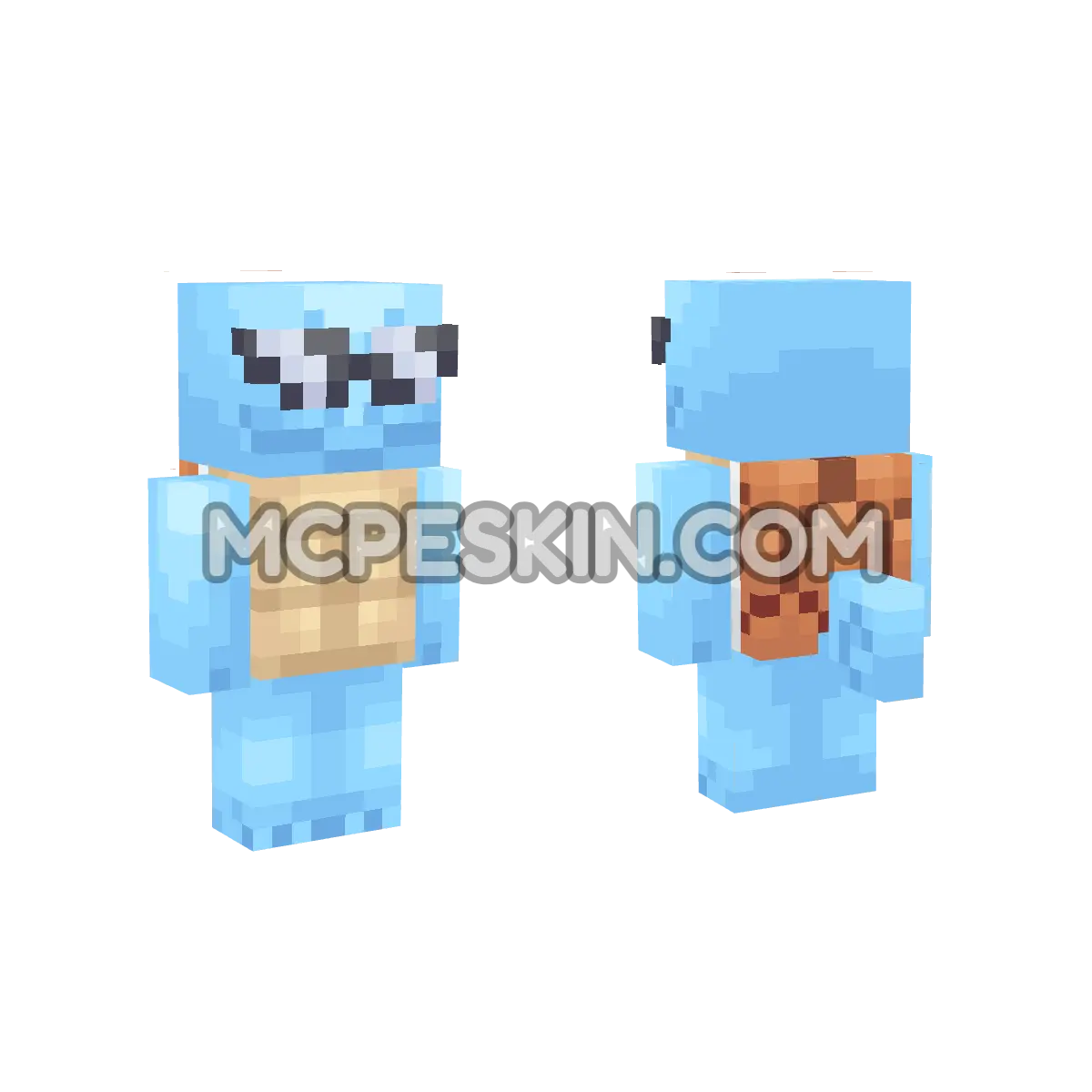 Squirtle (Sunglasses) 4D Minecraft Bedrock skin