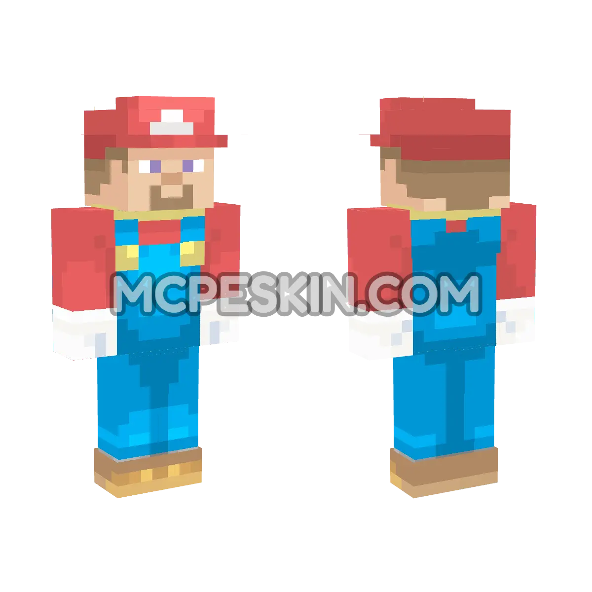 Steve (Cape Mario) 4D Minecraft Bedrock skin
