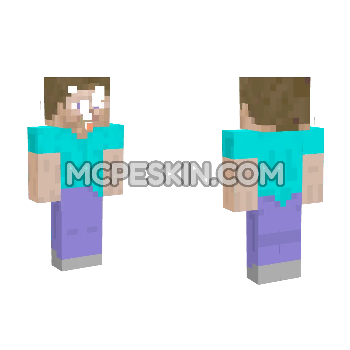 Steve Fumando 4D Minecraft Bedrock skin